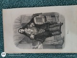 gravura veche pe hartie cartonata lucioasa , pentru colectie sau pentru inramare,superba