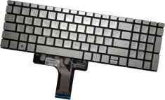 Tastatura Laptop, HP, 17-CN, 17T-CN, 17-CP, 17Z-CP, 17S-CU, TPN-L139, TPN-L140, iluminata, argintie, layout US