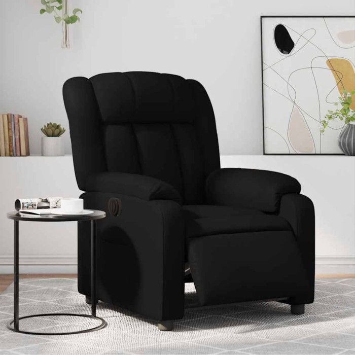 vidaXL Fotoliu rabatabil electric, negru, piele ecologică 3205250