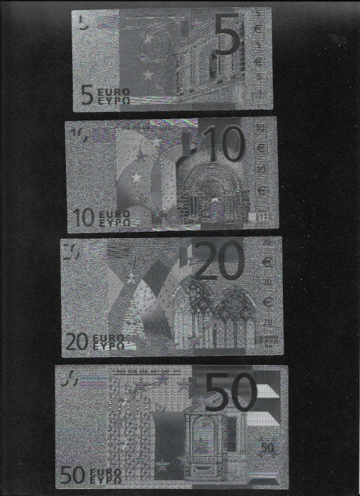 Set fantezie bancnote silver euro