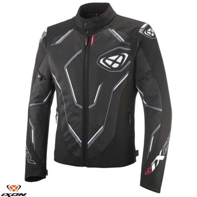 Geaca (jacheta) barbati pentru scuter - motocicleta Racing/Roadster Ixon vara model Demoniak MS culoare: negru/alb Negru/alb XL foto