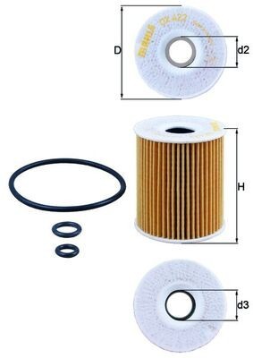 Filtru ulei MAHLE OX422D foto