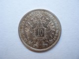 AUSTRIA / AUSTRO-UNGARIA - 10 KREUZER 1872 , Ag400 , Franz Joseph I , LM1.53