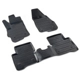 Set 4 covorase 3D dedicate Dacia Logan III an 2021-Prezent, cu clipsuri, Cauciuc calitativ flexibil, Impermeabil, Antiaderent, Oem