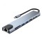Hub USB-C 8 in 1 cu HDMI 4K, USB 3.0, cititor SD/TF, retea Ethernet Gigabit, incarcare rapida PD 87W, compatibil Windows/macOS, design compact