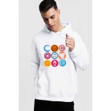 Hanorac Barbati Alb - Circle - XL