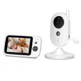 Camera supraveghere pentru bebelusi HAWIRE, Ecran HD 3.2 inch, Vedere nocturna, Monitor de temperatura, Cantece de leagan, Comunicare bidirectionala,