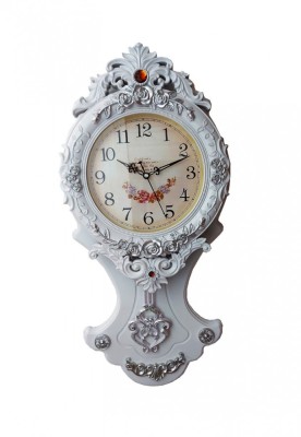 Ceas de perete cu pendul, Flowers, Silentios, 70 cm, T2503 foto