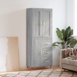 vidaXL Dulap &icirc;nalt, gri sonoma, 69,5x34x180 cm, lemn compozit