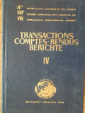 Transactions Comptes-rendus Berichte Iv - Necunoscut ,304875, 1964