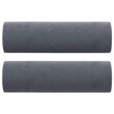 Cumpara ieftin Perne decorative, 2 buc., gri inchis, &Oslash;15x50 cm, catifea