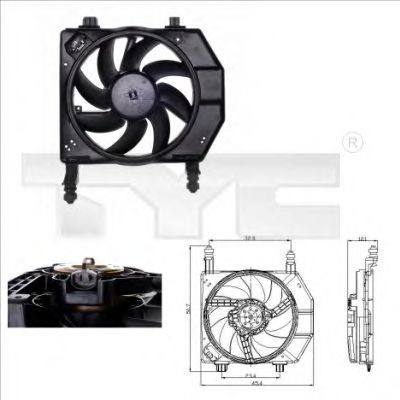Ventilator, radiator FORD FIESTA IV (JA, JB) (1995 - 2002) TYC 810-0029 foto