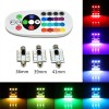 Set Becuri SOFIT 41MM. RGB CU TELECOMANDA - 6 LED SMD 5050 RGB 12V (pret set)