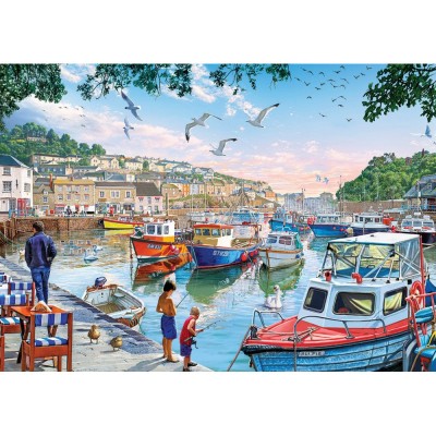 Puzzle 1000 piese - The Little Fishermen At The Harbour-Steve Crisp foto