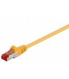 Cablu patch retea PiMF SFTP CAT6 galben 0.15m 2x RJ45 LSZH cupru ecranat Goobay