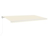 Cumpara ieftin Copertina retractabila automat, crem, 600x350 cm