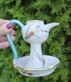 SFEȘNIC VINTAGE DIN CERAMICA DERUTA JBH ITALIA , MODEL DE S. VOLPI