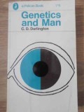 Genetics and Man, C.D. Darlington, Pelican Book, 1966, Biologie, Genetica, Carte limba Engleza, Paperback, 414 pagini