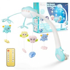 Carusel Interactiv Multifunctional Night Bed Bell BebeLux, Rotire 360&deg;, Efecte Luminoase si Sonore, Proiector
