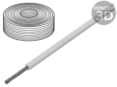 Cablu siliconic alb 1x6mm2 foto