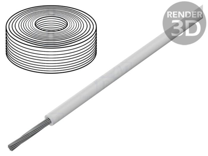 Cablu siliconic alb 1x6mm2