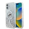 Husa pentru iPhone 16 - Karl Lagerfeld Glitter Liquid MagSafe (KLHMP16SLGKCSGH) - Transparent Karl&amp;Choupette Head