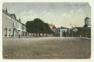 cp Ramnicu Valcea : Piata Lahovari - circulata, anii 1920 foto