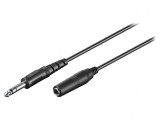 Cablu Audio Jack 6,3mm Soclu la Mufă 5m Negru