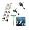 2 Lansete Feeder Bolentino, 3,90m,180 gr+2 Mulinete Glamour 6000+Suporti+Senzori, Cool Angel