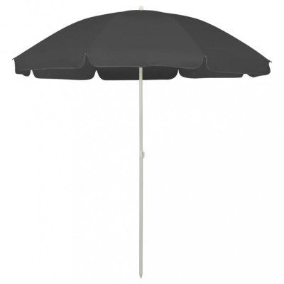 Umbrelă de plajă, antracit, 240 cm foto