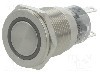 Intrerupator anti-vandalism, ON-ON, &Oslash;19mm, ONPOW - LAS1-AGQPF-11ZE/R/24V/S