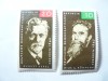 2 Serii de 1 valoare DDR 1965 - Personalitati : Rontgen si Kultz , sarniera, Nestampilat
