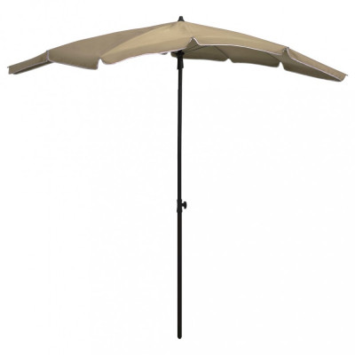 Umbrelă de grădină cu st&amp;acirc;lp, gri taupe, 200x130 cm foto