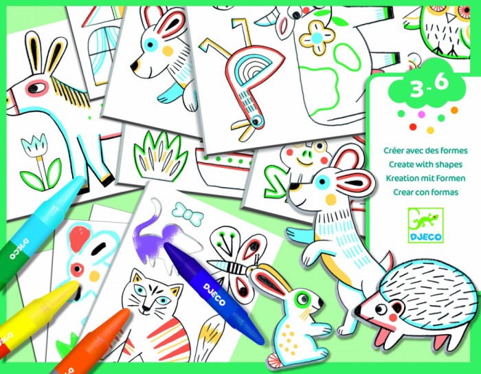 Set lucru manual si desen - Animale