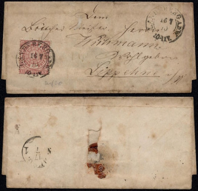 Germany North Confederation 1870 Postal History Rare Cover Landsberg DB.369 foto