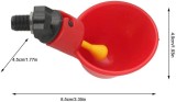 Set 10 Dozatoare Apa Automate Animale Companie, Plastic Rosu, Caini Talie Medie