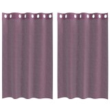 Cumpara ieftin Perdele Voile cu Oeje 2 buc Violet 140x175 cm