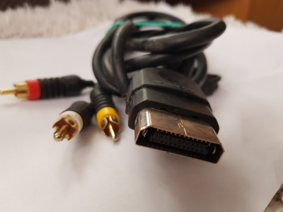 Cablu pt Televizor AV RCA SCART pentru consola joc xbox clasic foto