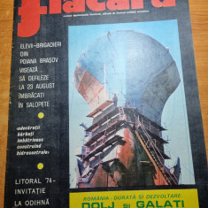 flacara 20 iulie 1974-art . gorj si galati,poiana brasov,craiova,dobrin,litoral