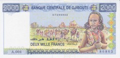 Bancnota Djibouti 2.000 Franci (2005) - P43 UNC ( vezi descriere ) foto