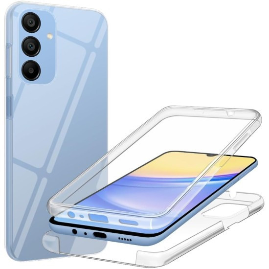 Husa 360 Samsung Galaxy A15 - V2 Transparent fata si spate