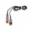 Cablu de date 2 in 1 Micro USB / Iphone 5-6 Negru