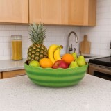 Bol Decorativ Ceramic cu Model Pepene Verde, 3L, 30x21x11cm, CMCLASS