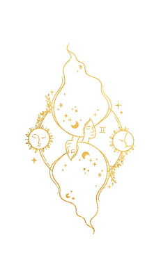 Sticker decorativ Zodiac, Auriu, 85 cm, 5478ST foto