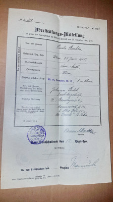 D937- Act vechi Scoala AUSTRIA 1918-Confirmare de tranzactie. foto