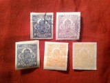 Set 5 Timbre Ungaria 1913 si 1920 stampilat si nestampilat