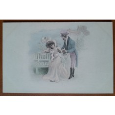 Carte postala, perioada interbelica, desen