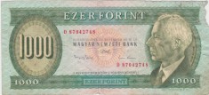 UNGARIA 1000 FORINT 1993 UZATA foto