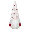 Figurina Decorativă Crăciun, Gnome, 17cm, Culoare Alb Roșu, Material Poliester, Oem