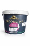 Vopsea decorativa SIMPLUS cu glitter auriu pe baza de acril 2.5 kg pentru pereti interiori finisaj premium STUCCOAT